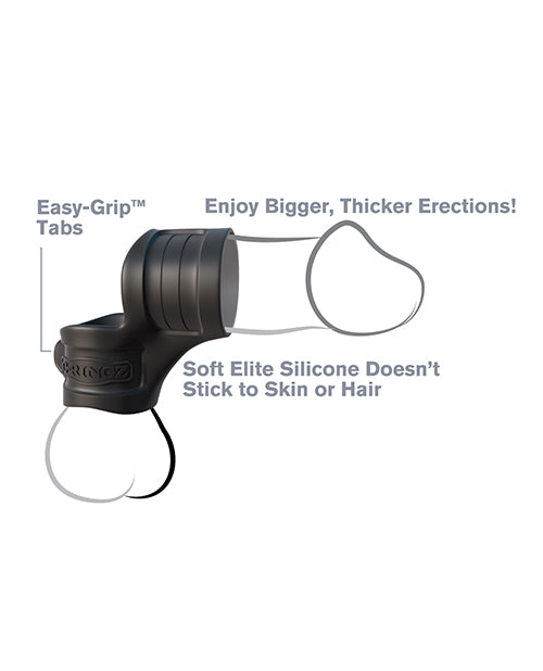 Fantasy C-Ringz Mr. Big Cock Ring & Ball Stretcher - Black: Ultimate Bedroom Upgrade Product Image.