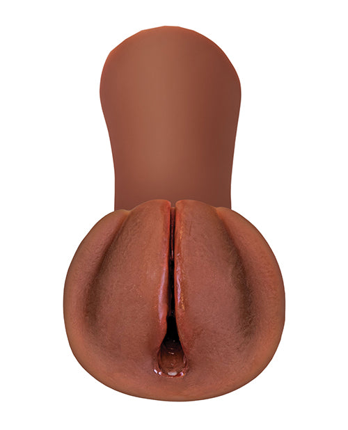 Pdx Extreme Wet Pussies Slippery Slit - Brown: Realistic, Wet & Brown Product Image.