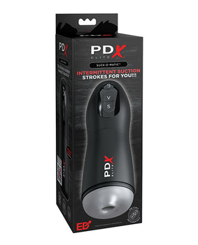 PDX Elite Suck-O-Matic Vibrador Stroker - Esmerilado/Negro - Featured Product Image