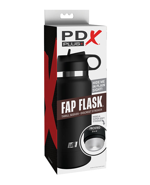 PDX Plus Fap Flask Thrill Seeker Stroker - Esmerilado/Negro Product Image.
