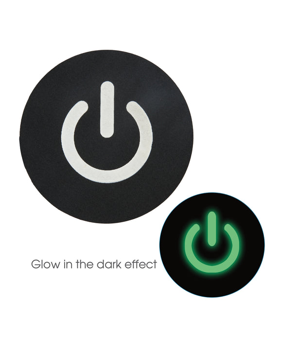 Peekaboos Glow in the Dark Power Button Pasties - Pack of 2 Product Image.