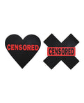 Peekaboos Censored Hearts & X Premium Pasties - Pack of 2