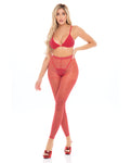 Pink Lipstick Tall Order Bra Top & Leggings Set