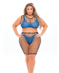 Pink Lipstick Empowerment Fishnet Set (Up to 3x)