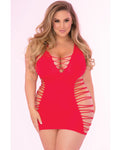 Pink Lipstick Rule Breaker Open Side Dress for Curvy Queens