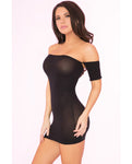 Pink Lipstick All Night Wrong Dress - Seductive Sheer Black Lingerie