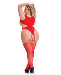 Pink Lipstick All A Dream Lace Teddy Bodystocking