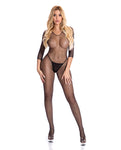 Pink Lipstick Risque Crotchless Bodystocking