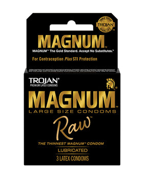 Preservativos crudos Trojan Magnum - Paquete de 3 - Featured Product Image