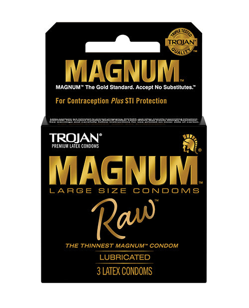 Preservativos crudos Trojan Magnum - Paquete de 3 - featured product image.