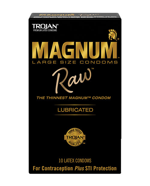 Preservativos Trojan Magnum Raw - Paquete de 10: Experimente una intimidad inigualable Product Image.