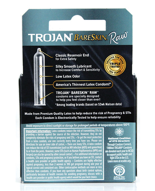 Trojan BareSkin 原生態保險套 - 超薄 3 件裝 Product Image.
