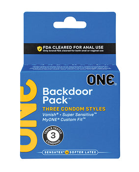 Paquete de condones de ajuste personalizado One Backdoor - Paquete de 3 - Featured Product Image