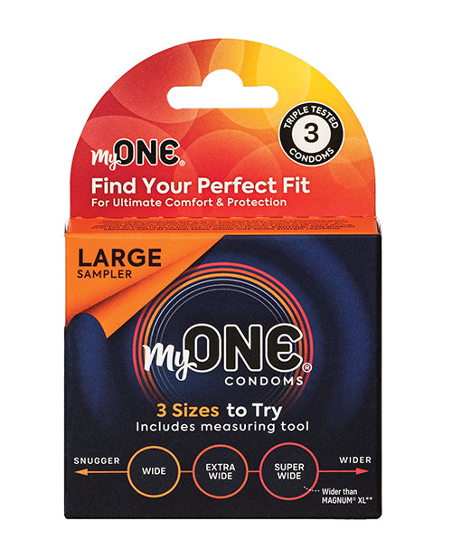 Shop for the My One Large Sampler Condoms  - Pack of 3 at My Ruby Lips