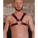 Rouge Leather Chest Harness in Black/Red thumbnail image: 2