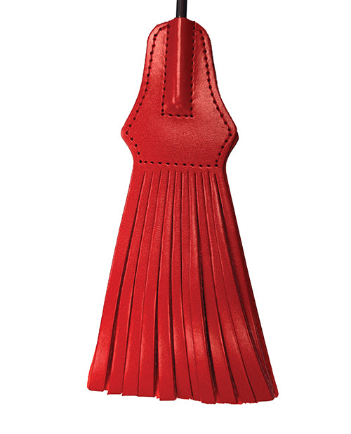 紅色纓馬術短版 - 輕質皮革 BDSM 配件 Product Image.