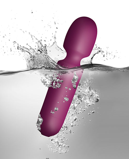 "SugarBoo Playful Passion Wand Vibrator - Burgundy" Product Image.