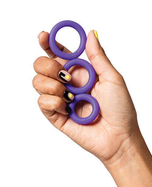 ROMP Remix 三重奏紫色陰莖環套裝 - 增強性能和愉悅感 Product Image.