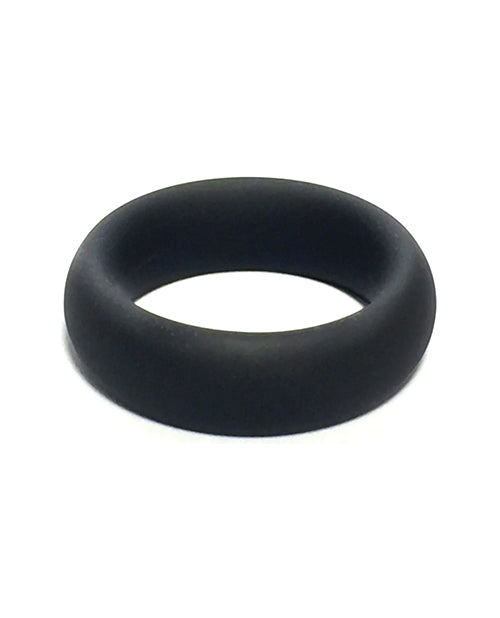Rascal The Brawn Black Silicone Cock Ring Product Image.