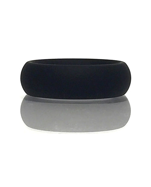 Rascal The Brawn Black Silicone Cock Ring Product Image.
