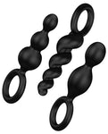 Set de plug anal Satisfyer negro: 3 tamaños progresivos para el máximo placer