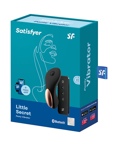 Satisfyer Little Secret Black Panty Vibrator with App Control Product Image.