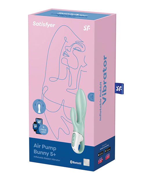 Satisfyer Air Pump Bunny 5+ - 薄荷色雙電機兔子振動器 Product Image.