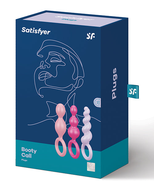 Set de plug anal Satisfyer negro: 3 tamaños progresivos para el máximo placer Product Image.