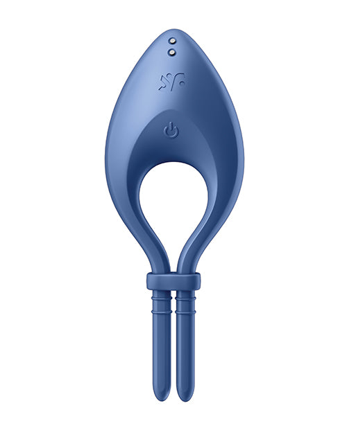 Satisfyer Bullseye Blue Ring Vibrator: App-Controlled Pleasure Product Image.
