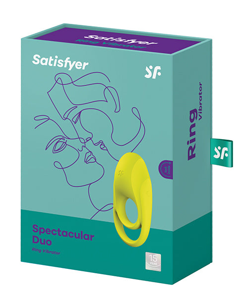 Satisfyer 壯觀雙環振動器：雙重刺激，可定制振動，檸檬綠 Product Image.