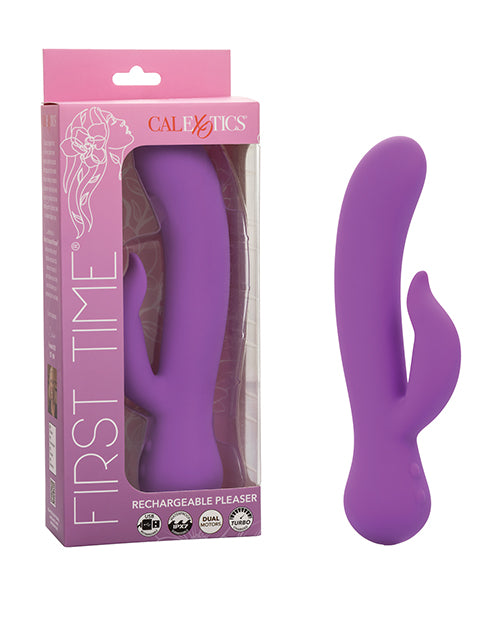 First Time Rechargeable Pleaser Vibrator - Purple Product Image.