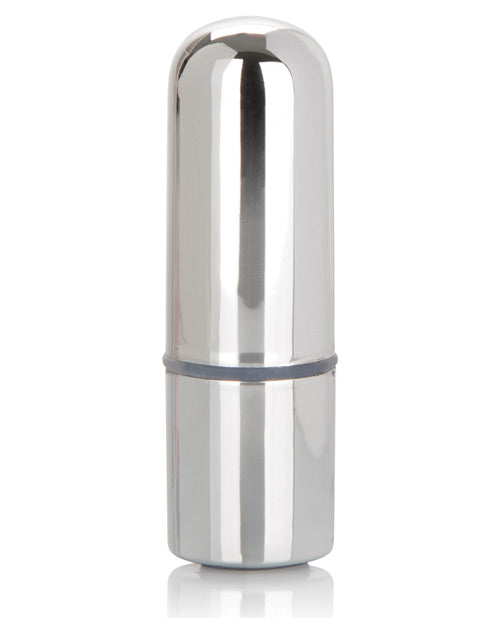 Silver Rechargeable Mini Bullet: Ultimate On-The-Go Vibrator Product Image.