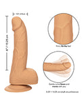 Silicone Studs 6" Dildo - Captivating Brown Elegance