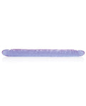 Reflective Gel Purple Double-Ended 17.5" Slim Jim Duo Veined Super Slim Dong