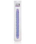 Reflective Gel Purple Double-Ended 17.5" Slim Jim Duo Veined Super Slim Dong