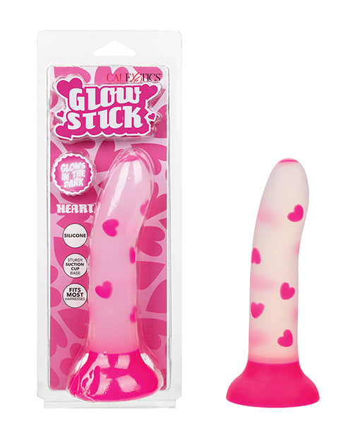 Shop for the Glow Stick Heart Suction Cup Glow-in-the-Dark Dildo - Pink at My Ruby Lips