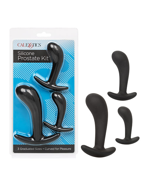 Silicone Anal Training Prostate Kit - Black - featured product image.