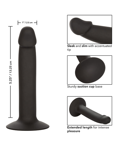 Pendiente anal delgado de silicona CalExotics - Negro Product Image.