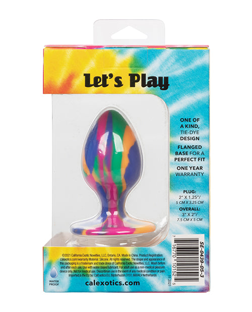 Cheeky Medium Tie Dye Anal Plug - Psychedelic Pleasure Product Image.