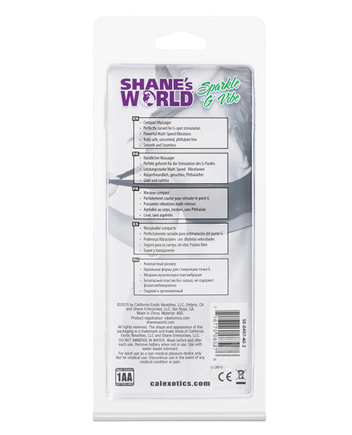 Shane's World Sparkle G Vibe - Purple Bliss for Ultimate G-Spot Pleasure Product Image.