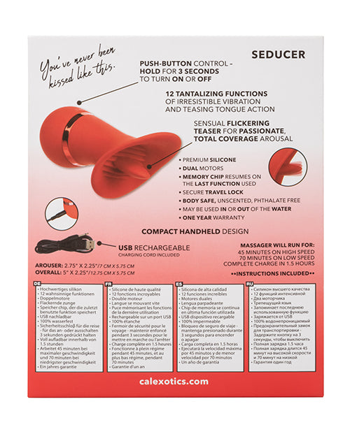 French Kiss Seducer: Compañero de placer en movimiento - Rojo Product Image.