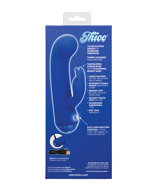 Thicc Chubby Bunny - Blue Dual Motor Massager Product Image.