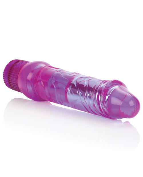 Crystalessence 6.5" Purple Gyrating Penis Vibrator Product Image.