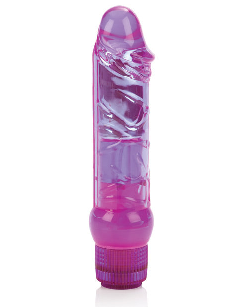 Crystalessence 6.5" Purple Gyrating Penis Vibrator Product Image.