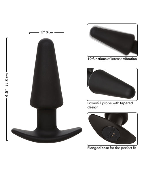 底部錐形肛門探針 - 黑色 Product Image.