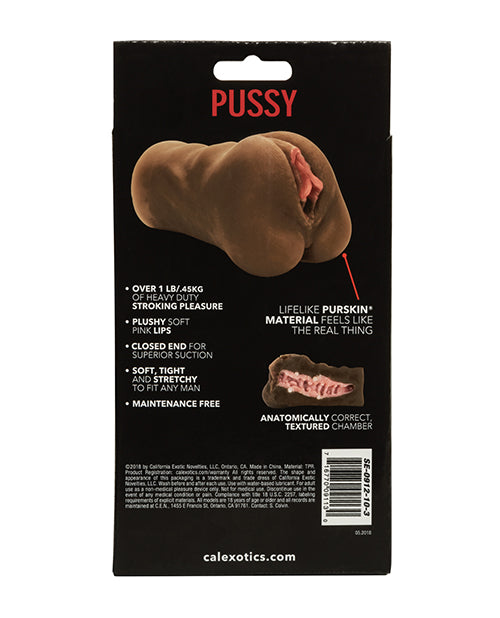 Stroke It Pussy Masturbator - Brown Product Image.
