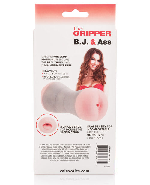 Indulge in Desire: Dual Density Travel Gripper Stroker - Pink Product Image.