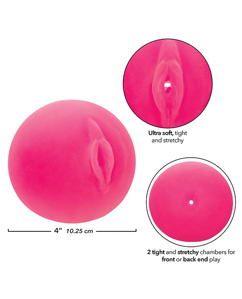 Pop Sock! Pussy & Ass Ball Masturbator - Pink Product Image.
