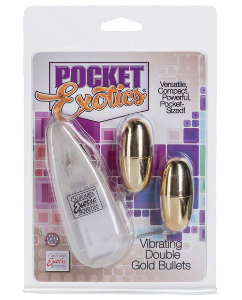 Pocket Exotics Double Silver Bullets: Double the Pleasure, Controlled Stimulation Product Image.