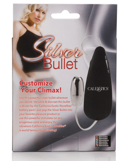 Intense Customisable Silver Bullet Vibrator Product Image.